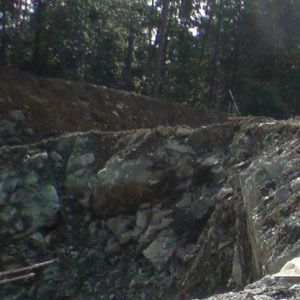 山根火薬 発破前状況